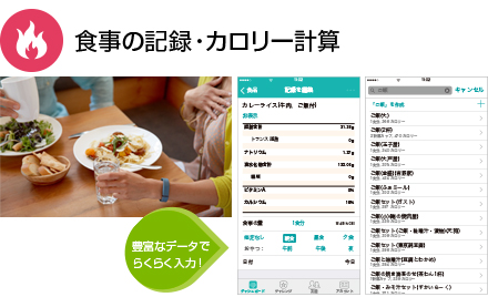 食事の記録・カロリー計算