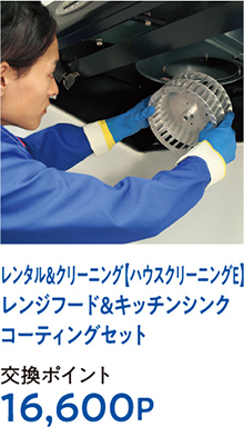 レンタル＆クリーニング【ハウスクリーニングE】レンジフード＆キッチンシンクコーティングセット