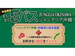 電子チケット】とくとく5パス ジャングリア沖縄 - UCOM光 クラブオフ