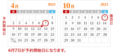 ご予約の受付開始日について