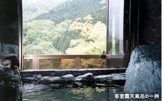 客室露天風呂の一例