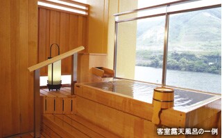 客室露天風呂の一例