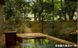 客室露天風呂の一例