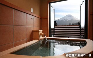 客室露天風呂の一例