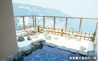 客室露天風呂の一例