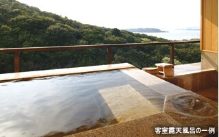 客室露天風呂の一例