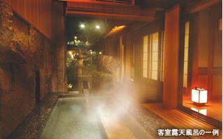 客室露天風呂の一例