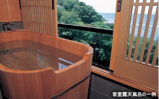 客室露天風呂の一例
