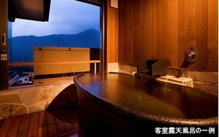 客室露天風呂の一例
