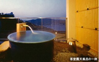 客室露天風呂の一例